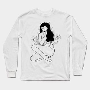 Simple Woman Design Long Sleeve T-Shirt